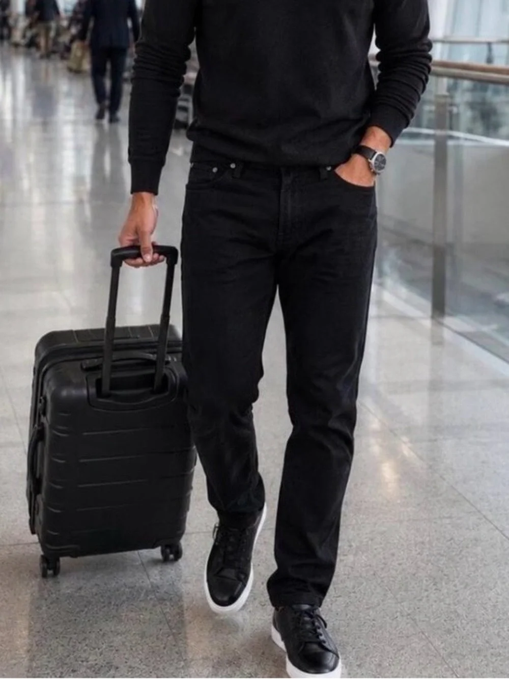 Banana Republic Travel Jeans Slim Fit Black    36 x 34